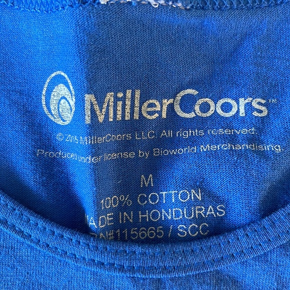 NWT Coors Banquet Blue Tank Top with Large Coors Logo, size Medium - Picture 7 of 8